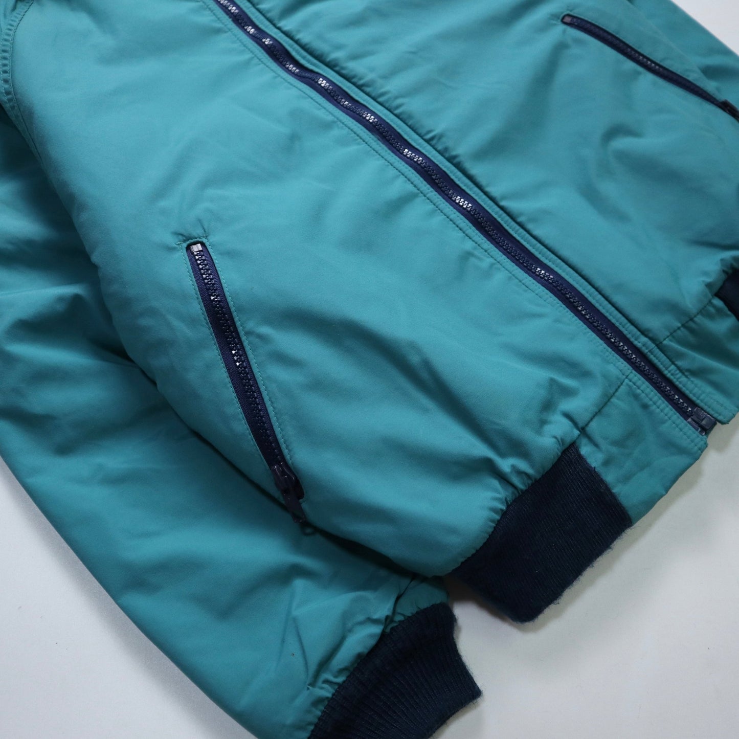 80s L.L.Bean 美國製 藍綠色防風保暖外套 Warm - up jacket - 富士鳥古著