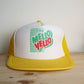 80s 台灣製 Mello Yello 檸檬碳酸飲料 黃白拼色卡車司機網帽 - 富士鳥古著