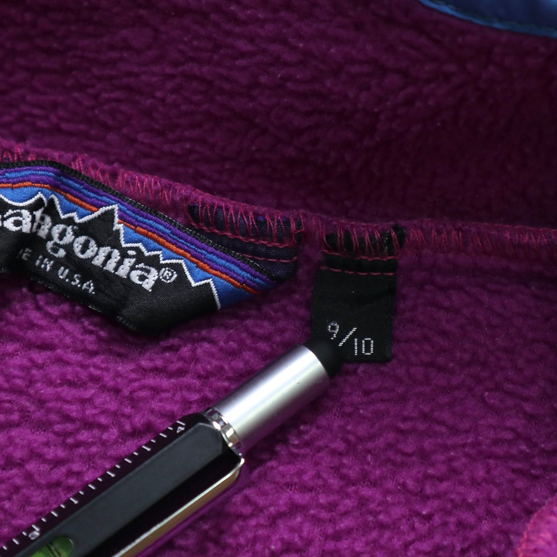 80s Patagonia 美國製 紫色抓毛絨套頭衫 - 富士鳥古著