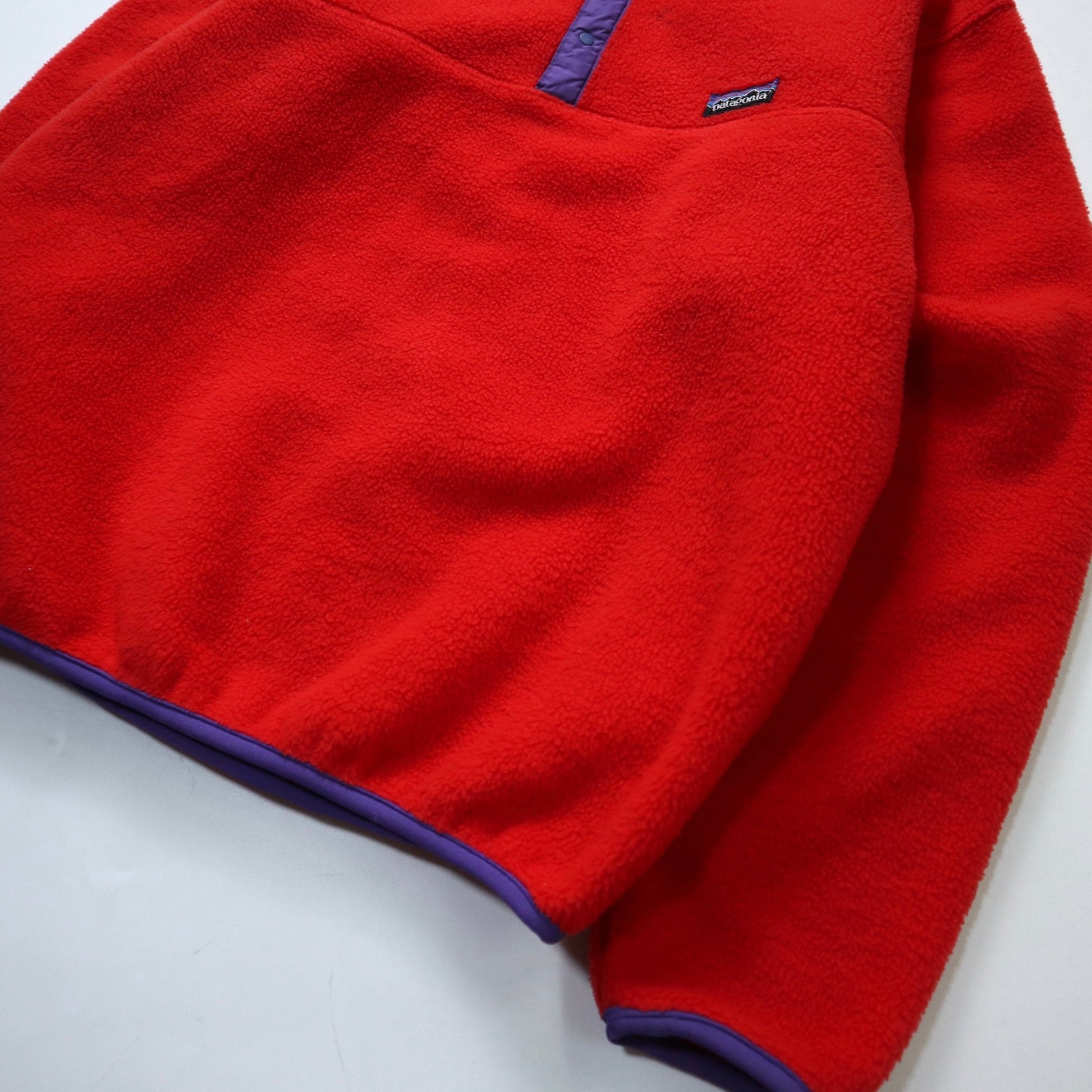 80s Patagonia 美國製 紅色抓毛絨套頭衫 - 富士鳥古著