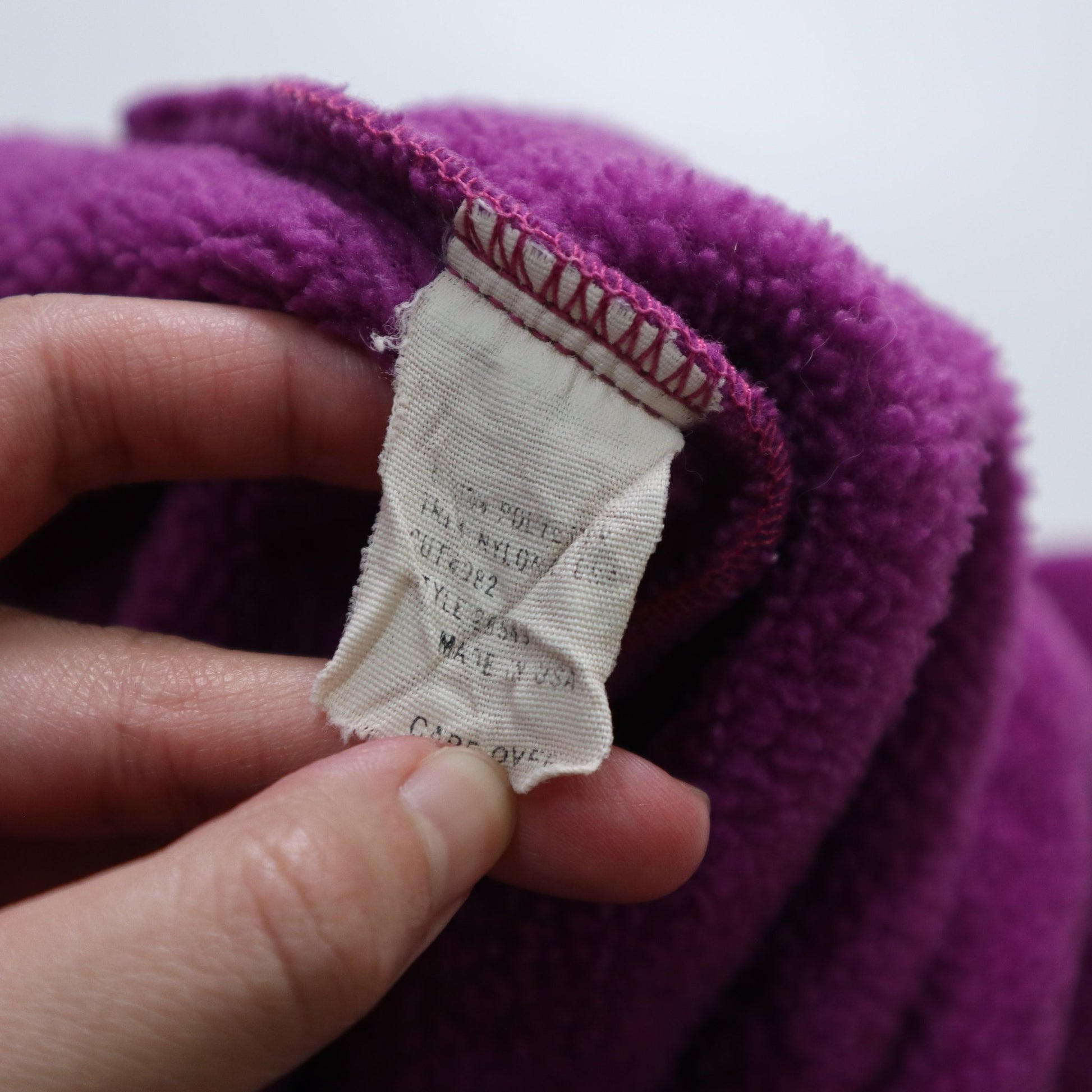 80s Patagonia 美國製 紫色抓毛絨套頭衫 - 富士鳥古著