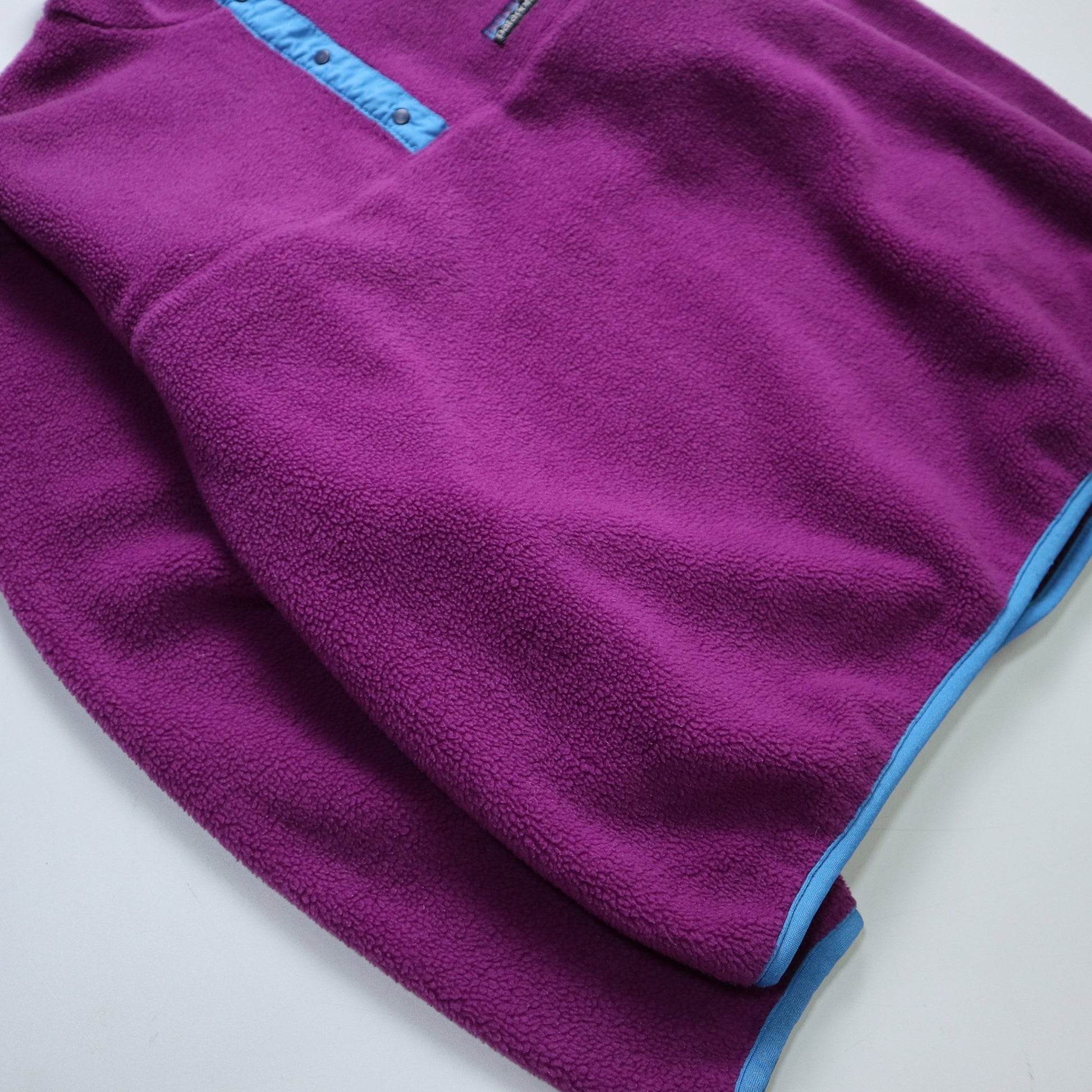 80s Patagonia 美國製 紫色抓毛絨套頭衫 - 富士鳥古著