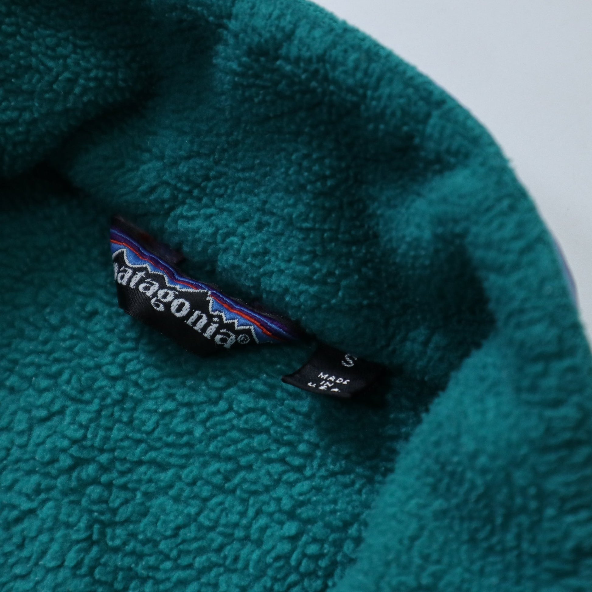 80s Patagonia 美國製 綠色抓毛絨套頭衫 - 富士鳥古著