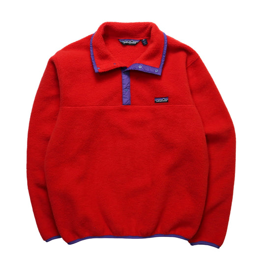 80s Patagonia 美國製 紅色抓毛絨套頭衫 - 富士鳥古著