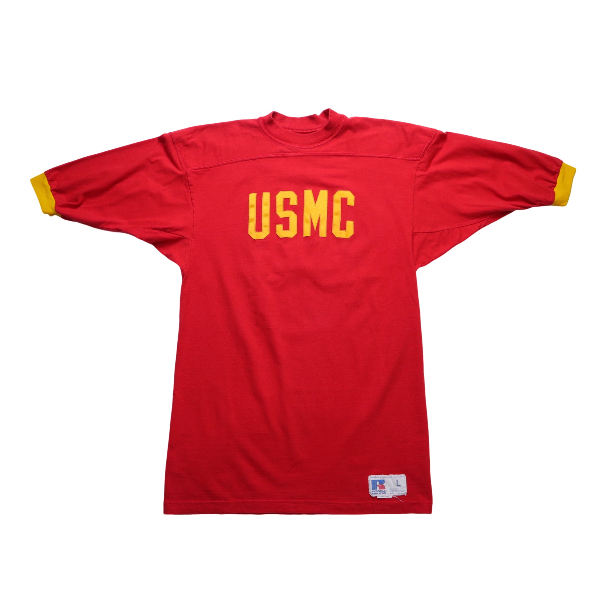 80s Russell Athletic American-made USMC red American football top -  Fujibird Vintage – 富士鳥古著