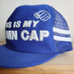 80s 美國製 This is my Damn Cap 藍色卡車司機網帽 - 富士鳥古著