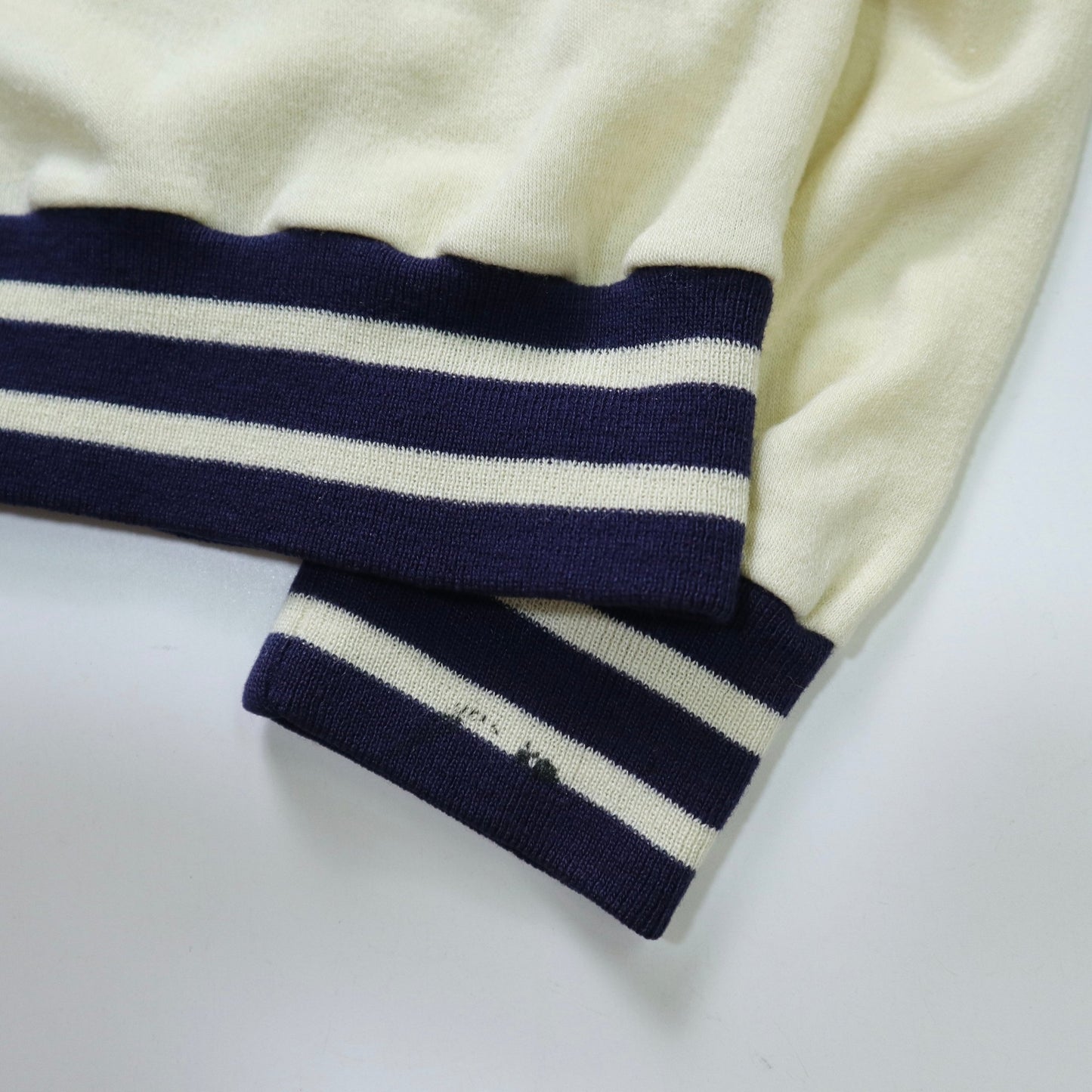 80s Track&court 台灣製 米x藍雙拼色運動外套 - 富士鳥古著