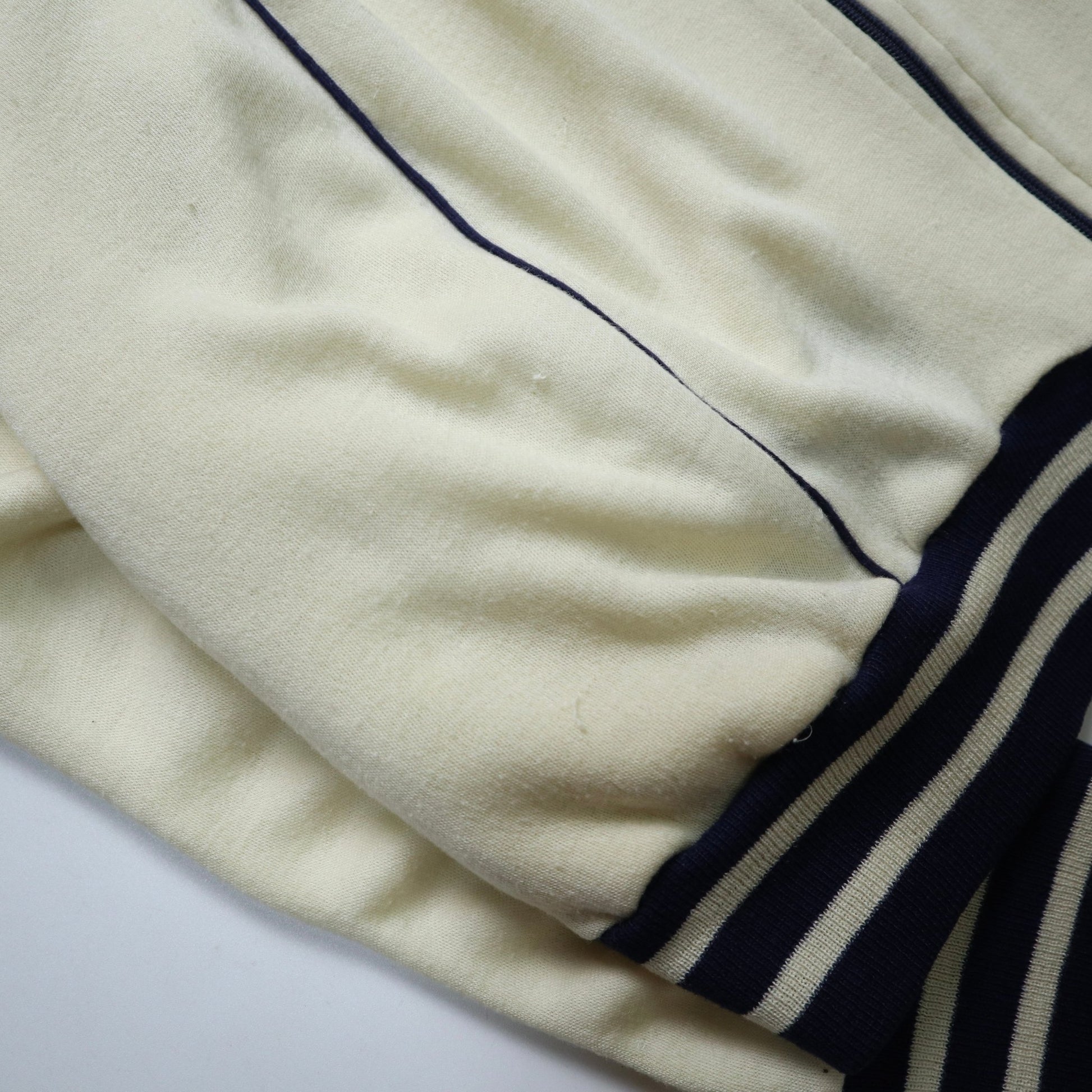 80s Track&court 台灣製 米x藍雙拼色運動外套 - 富士鳥古著