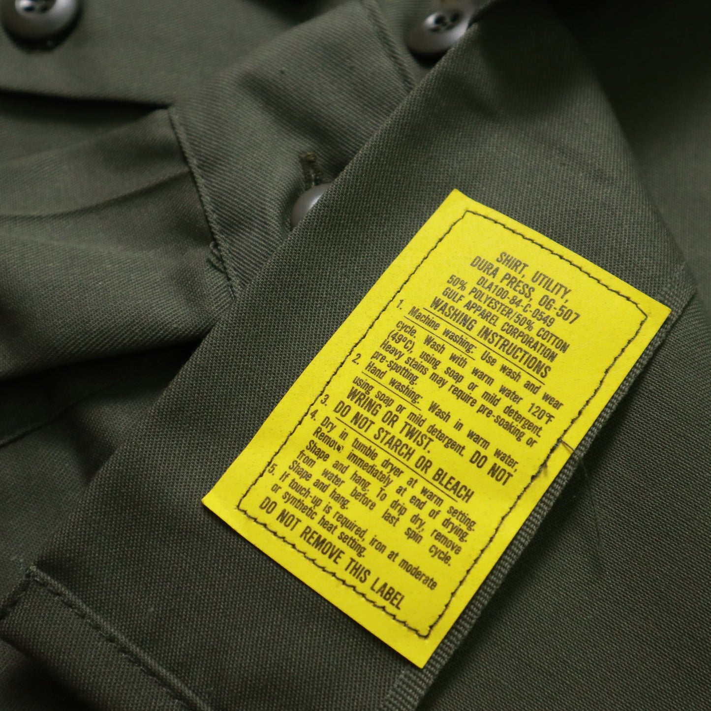 80s US ARMY OG507 Utility Shirt 美軍公發軍襯衫 - 富士鳥古著