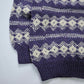 80s 加拿大製 Yarn Point Crafts 手工製·紫色羊毛圖騰毛衣 - 富士鳥古著