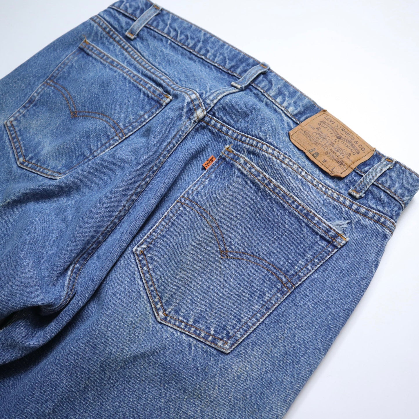 80's（36W) Levi’s 美國製 橘標505 直筒牛仔褲(20505 - 0217) - 富士鳥古著