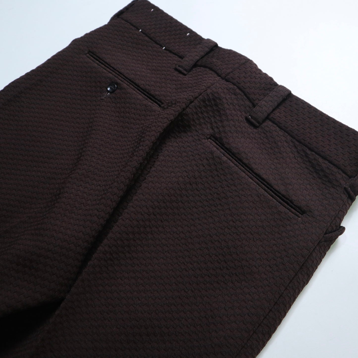 （31W) 70s LEE 美國製 深咖啡色立體織紋喇叭褲 Talon拉鍊