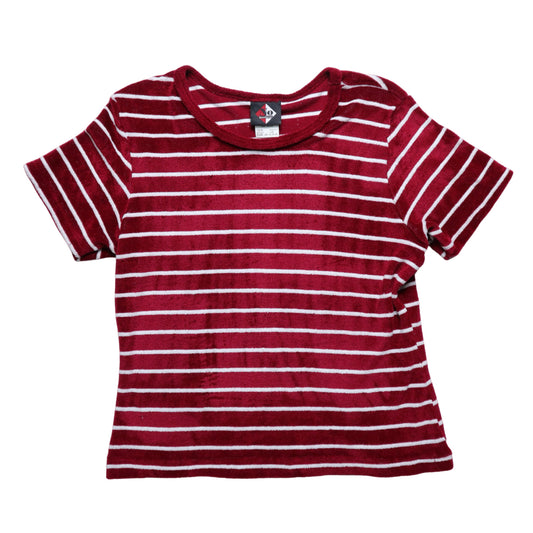 90s American made red and white striped terry top