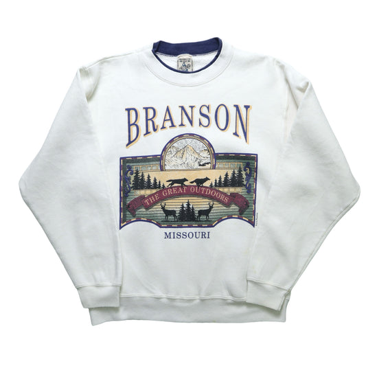 90s vintage American made Missouri Outdoors two-color collar college tee vintage sweatshirt