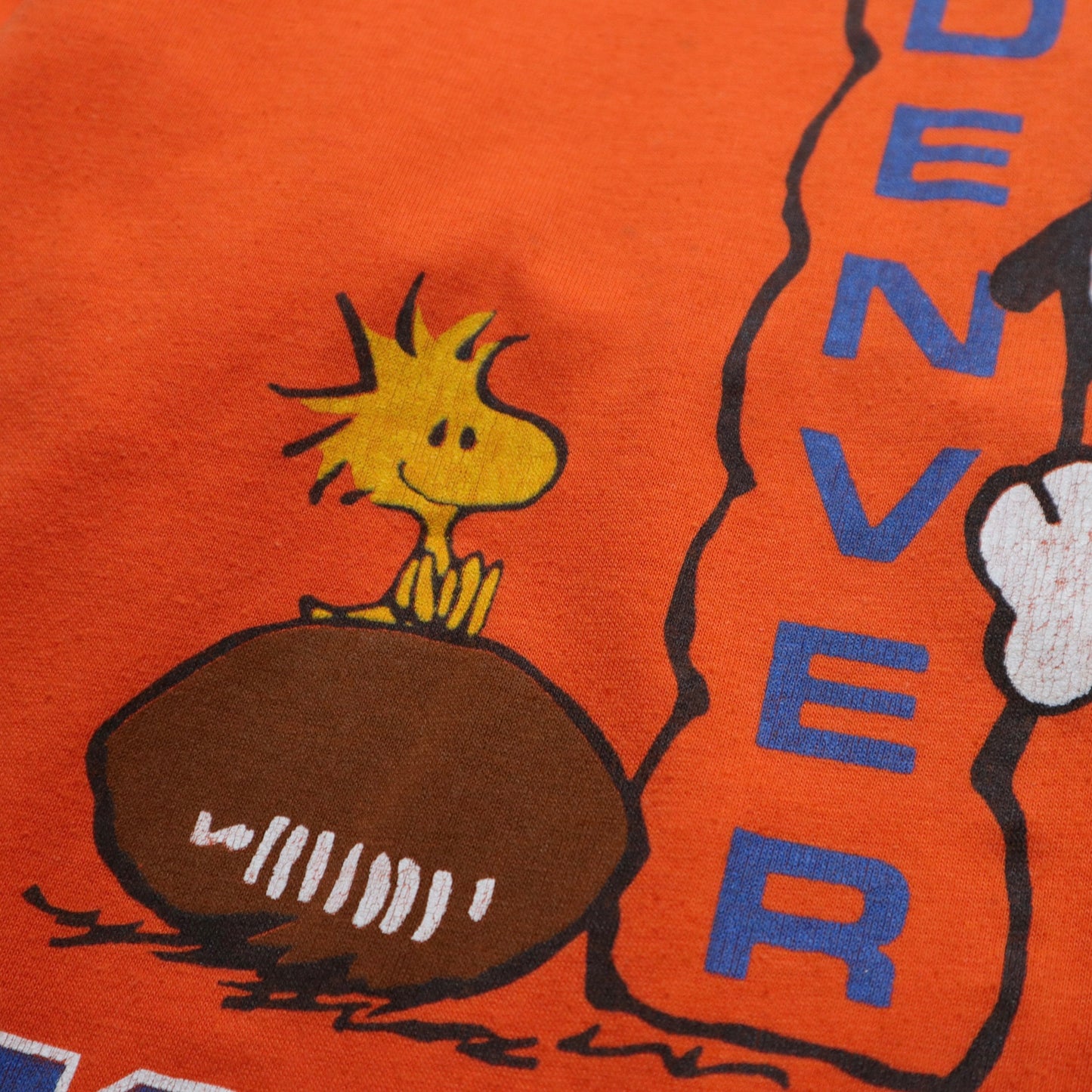 70-80s Artex 美國製 Snoopy 丹佛野馬隊V領美式足球上衣
