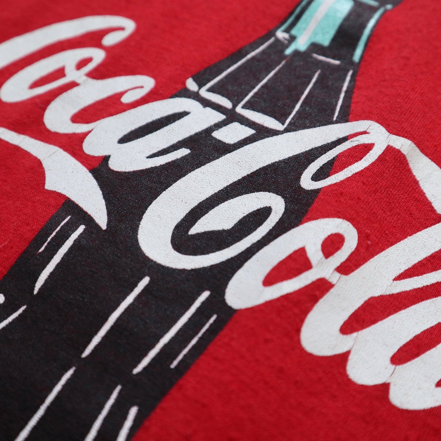 90s Always Coca Cola 紅色膠印tee /Single Stitch - 富士鳥古著