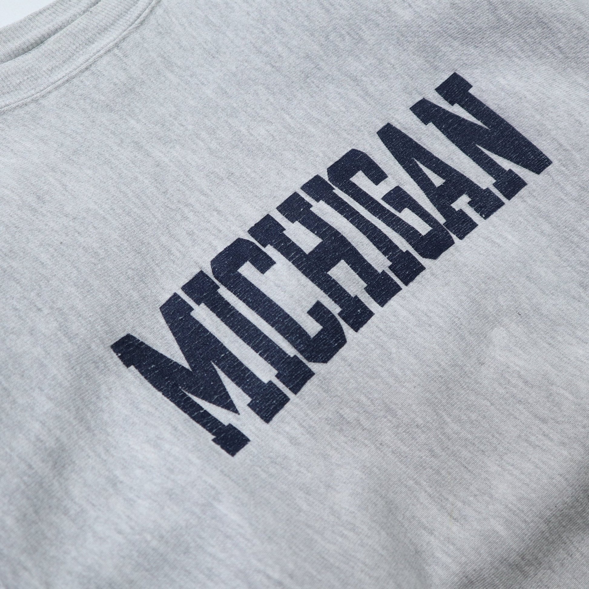 90s Champion 美國製 Reverse Weave Michigan 灰色衛衣 - 富士鳥古著