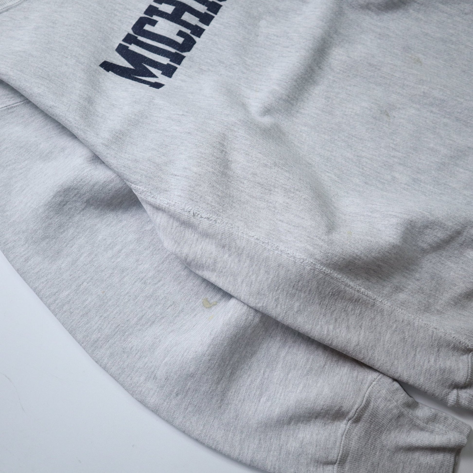 90s Champion 美國製 Reverse Weave Michigan 灰色衛衣 - 富士鳥古著