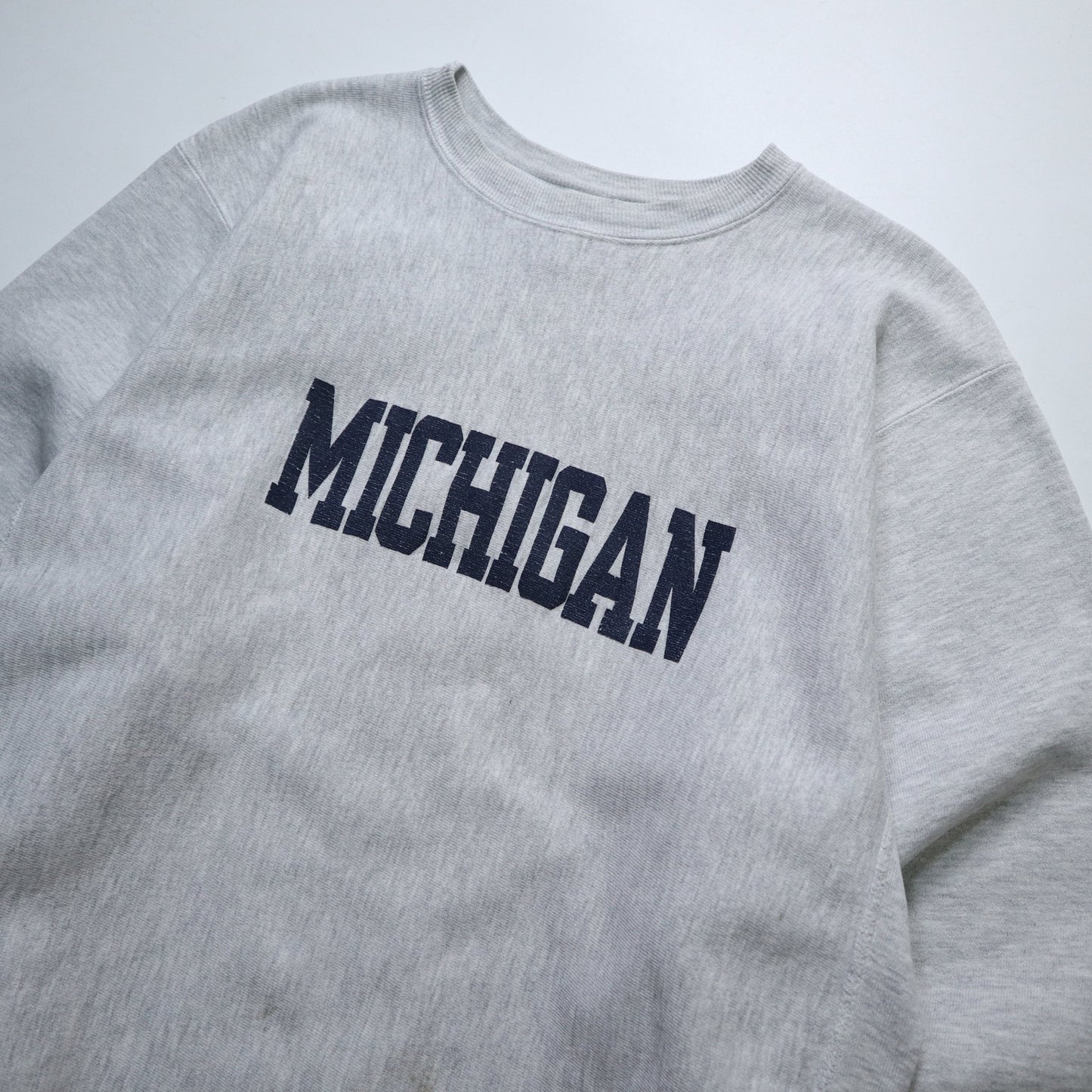 90s Champion 美國製 Reverse Weave Michigan 灰色衛衣 - 富士鳥古著