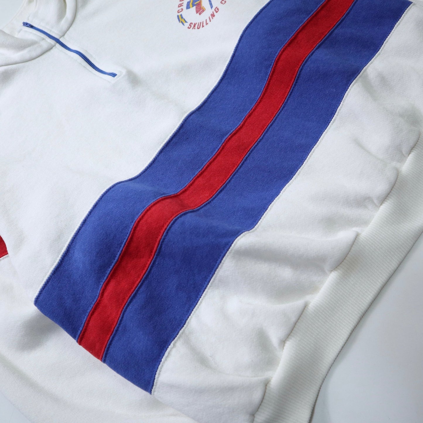 90s Crew Team 划船隊拼色半拉鍊運動衛衣 - 富士鳥古著