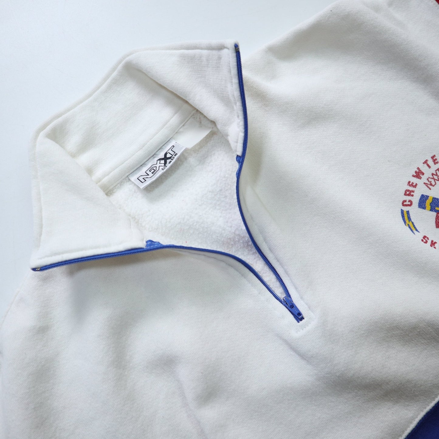 90s Crew Team 划船隊拼色半拉鍊運動衛衣 - 富士鳥古著