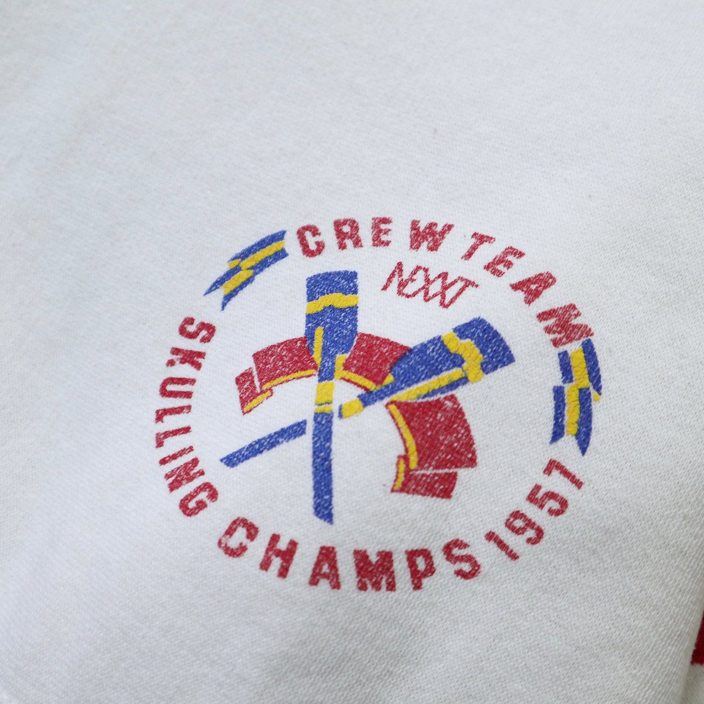 90s Crew Team 划船隊拼色半拉鍊運動衛衣 - 富士鳥古著