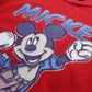 90s 美國製 Disney Mickey Mouse 紅色膠印tee - 富士鳥古著
