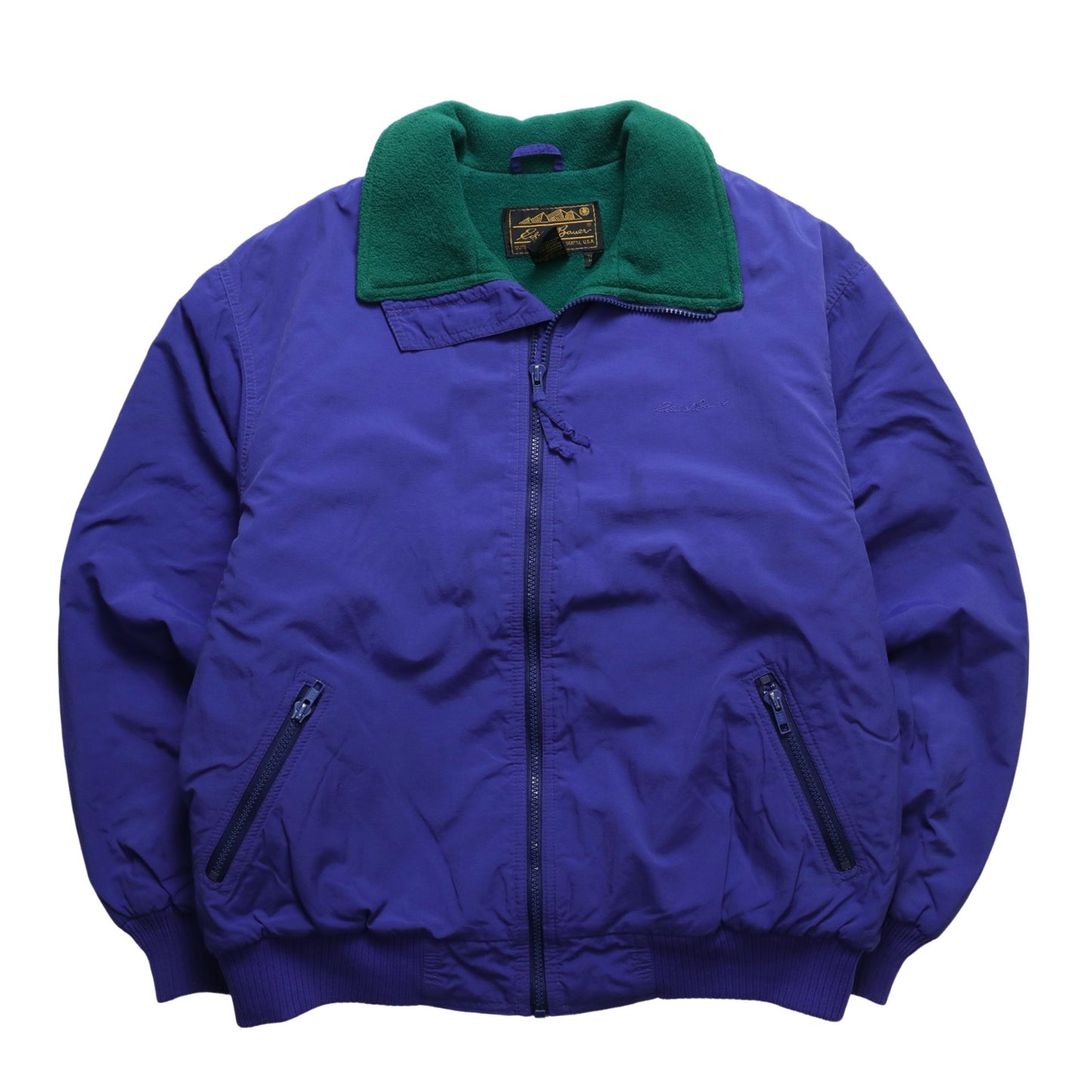 90s EDDIE BAUER 美國製 藍紫色防風保暖外套 - 富士鳥古著