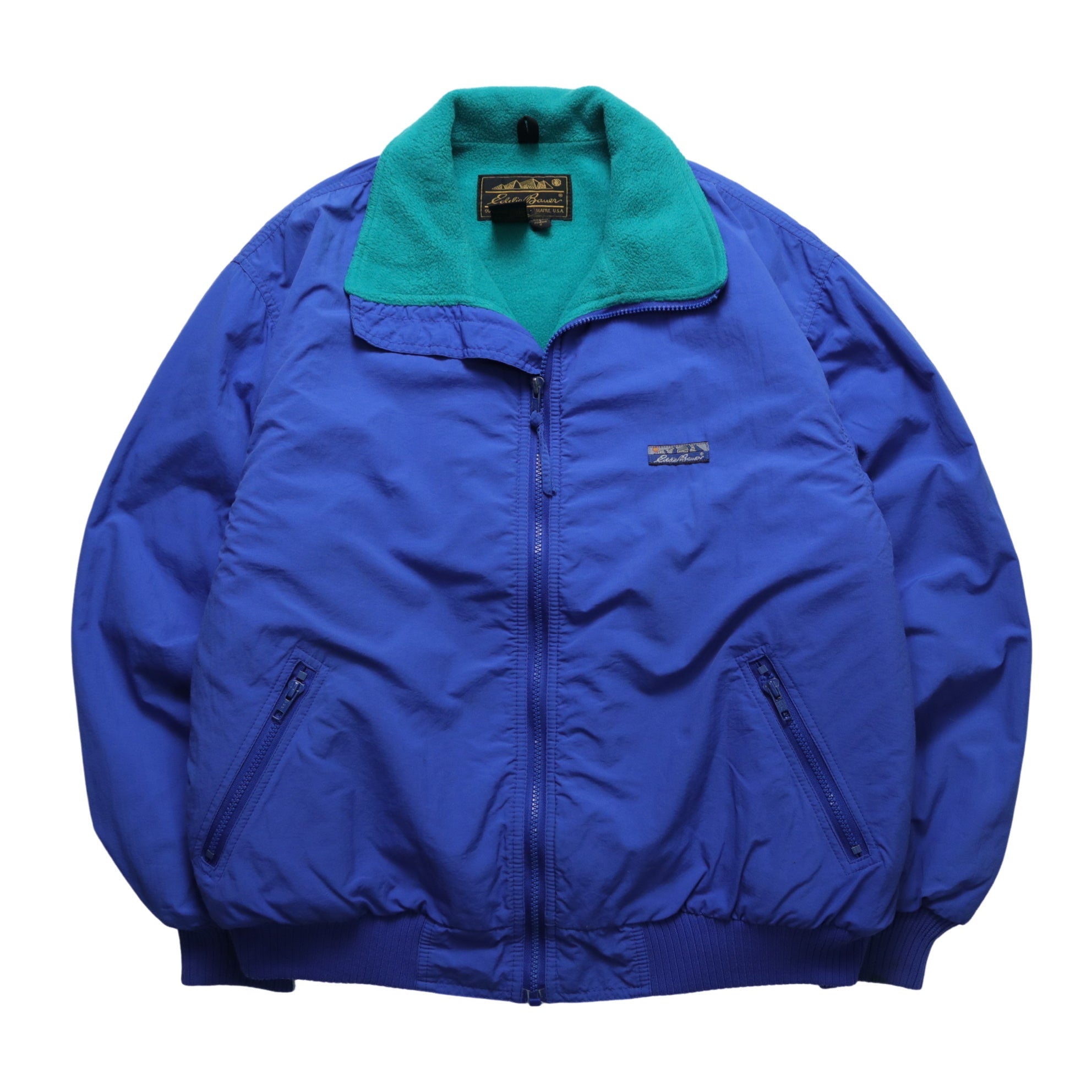 90s EDDIE BAUER American-made blue windproof warm jacket - Fuji Bird  Vintage – 富士鳥古著