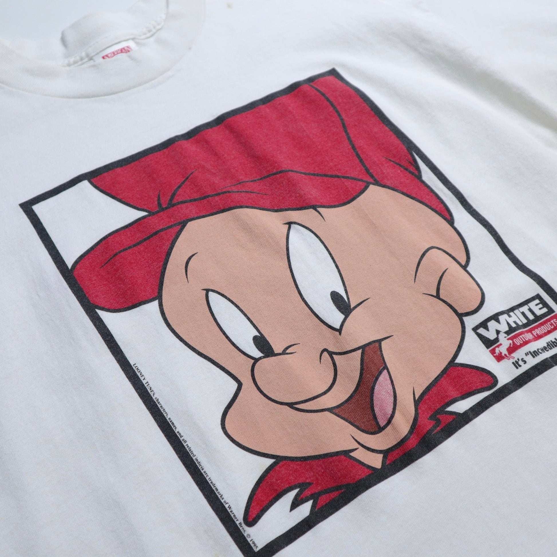 90s 美國製 華納兄弟"Elmer Fudd"tee - 富士鳥古著