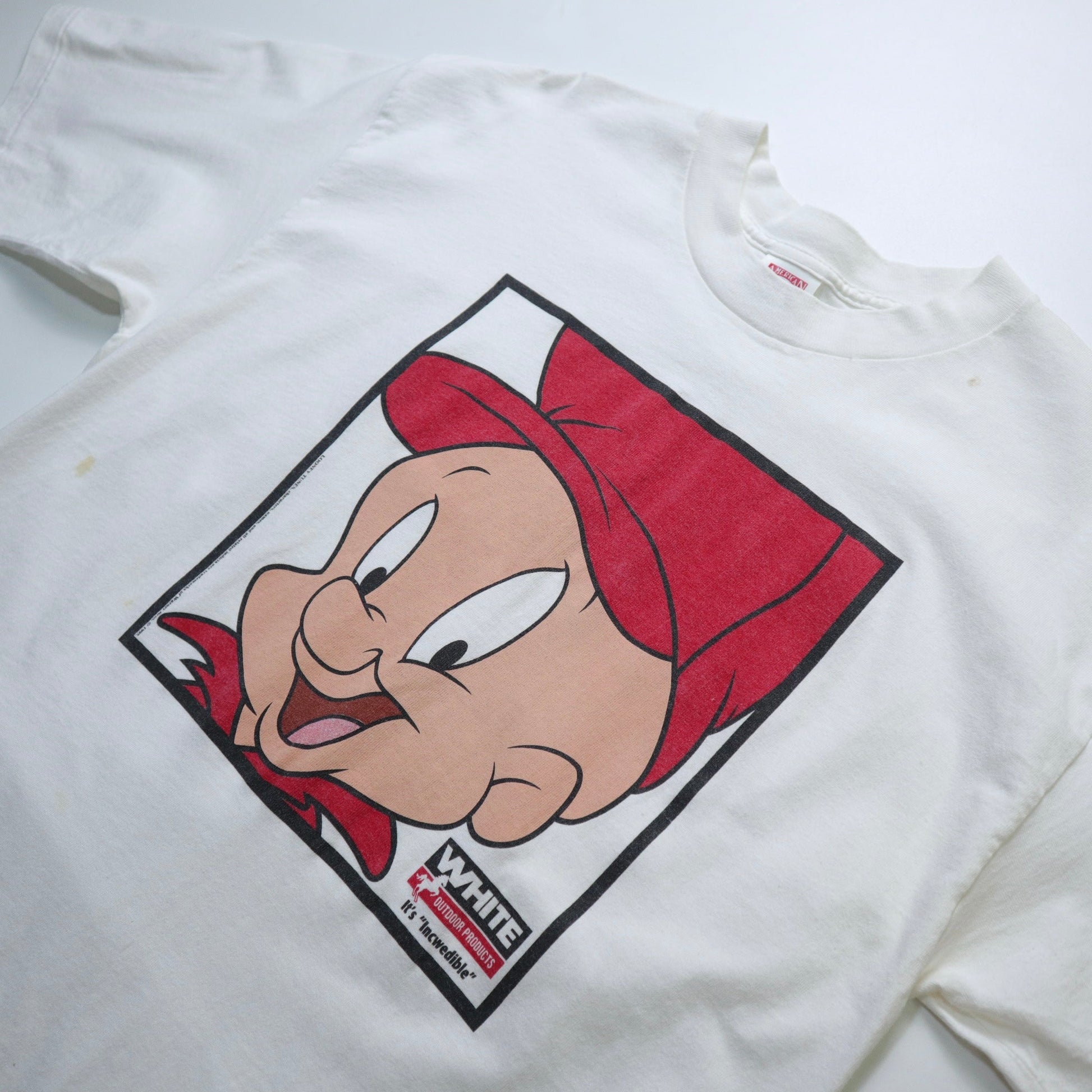 90s 美國製 華納兄弟"Elmer Fudd"tee - 富士鳥古著