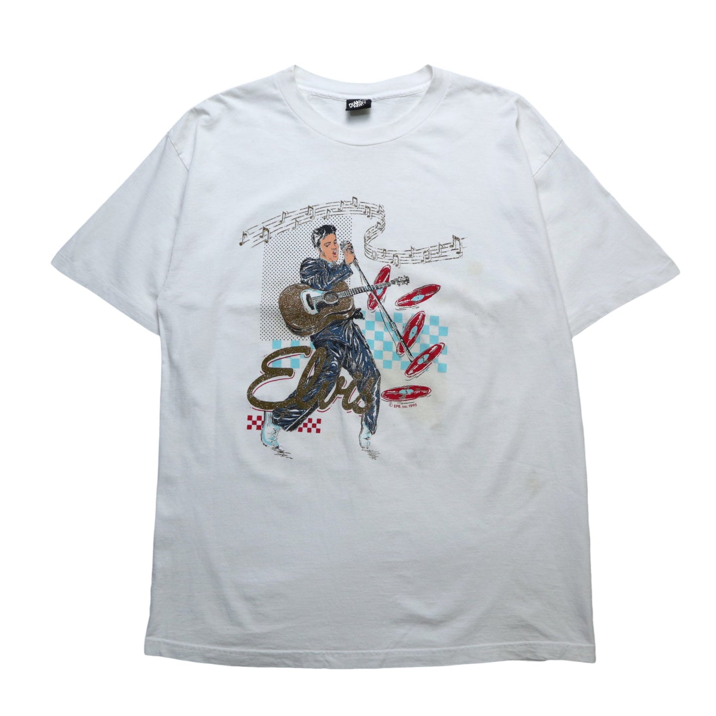 90s 美國製 Elvis Presley King of rock T-Shirt - 富士鳥古著