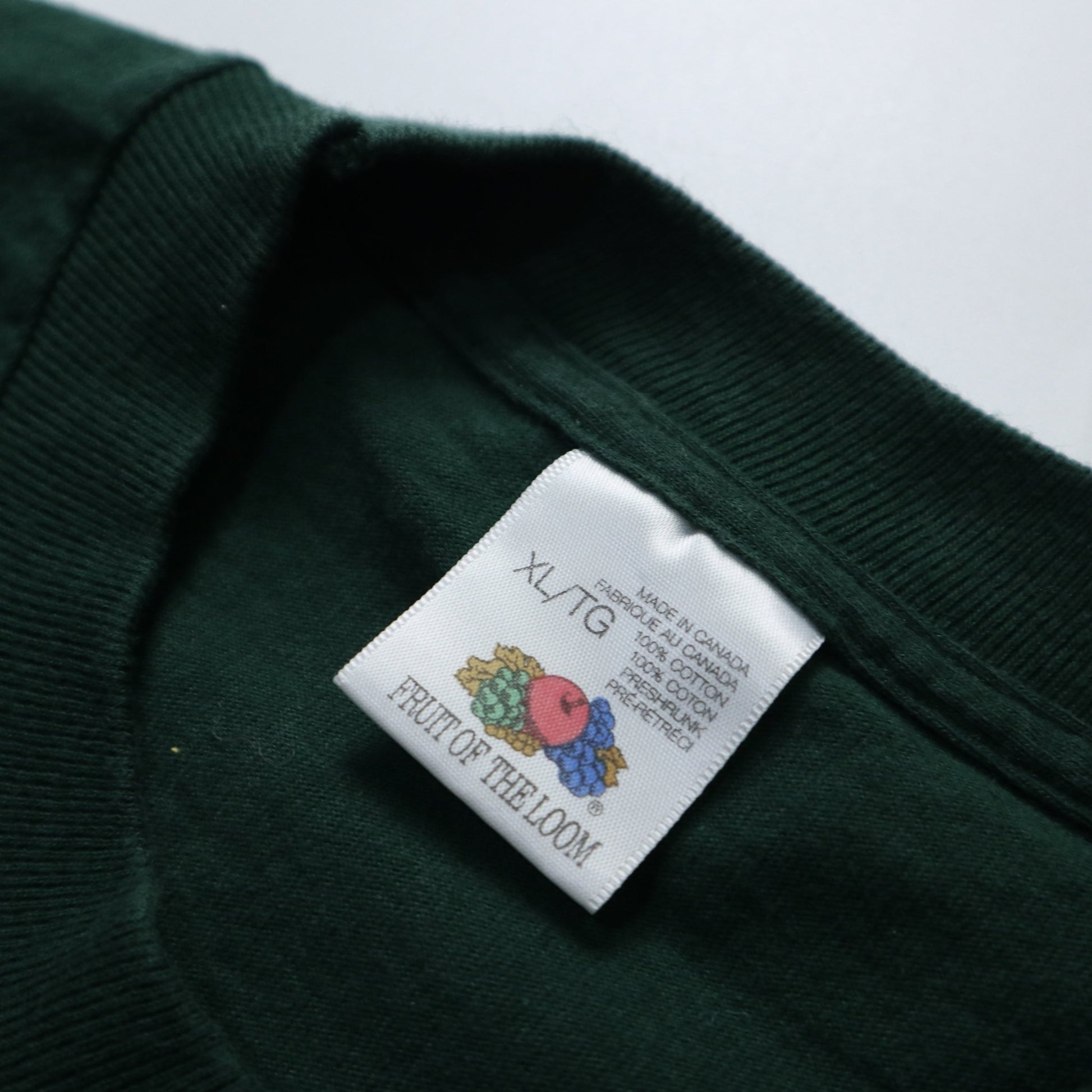 90s 加拿大製 Fruit of the loom Walt’s 綠色棉質tee - 富士鳥古著
