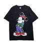 90s 美國製 Hip - Hop Mickey黑色純棉膠印tee - 富士鳥古著