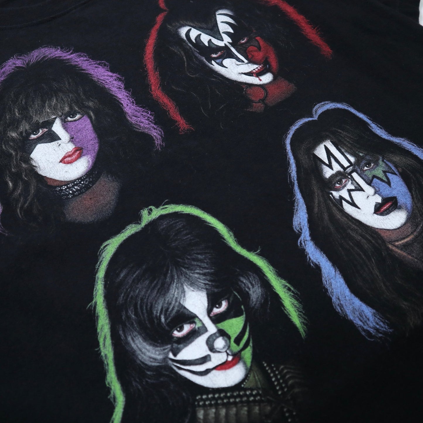 90s Kiss band 四人臉譜樂團tee - 富士鳥古著