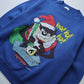 90s 美國製 Looney Tunes Taz 寶藍色聖誕老人衛衣 - 富士鳥古著