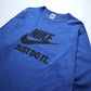90s NIKE 美國製 Just Do it 藍色純棉上衣 - 富士鳥古著