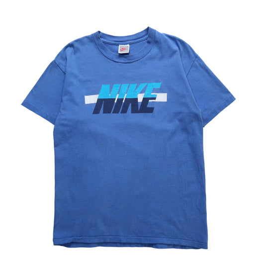 90s NIKE 美國製 藍底NIKE立體字體tee - 富士鳥古著