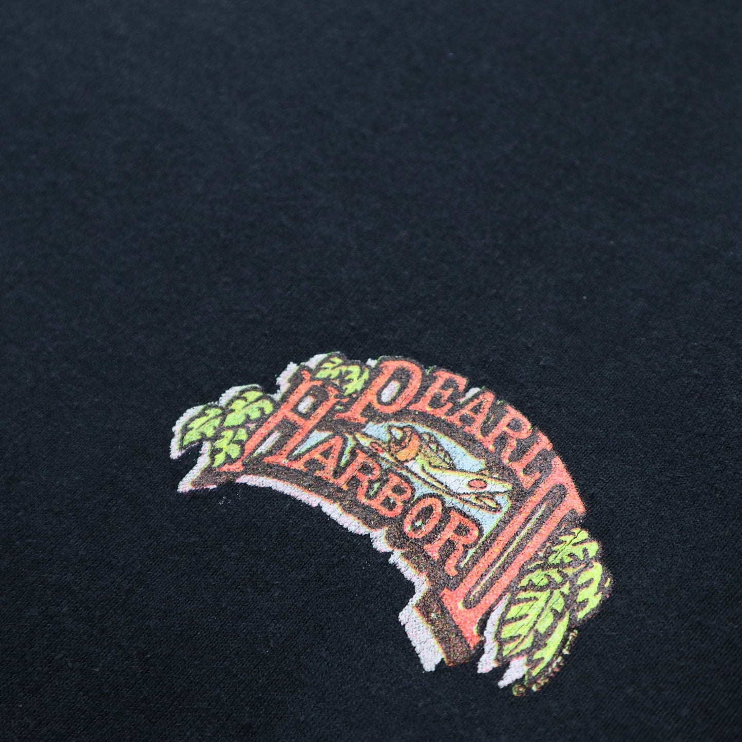 90s Pearl Harbor II 幽默標語 黑色圓領衛衣 - 富士鳥古著