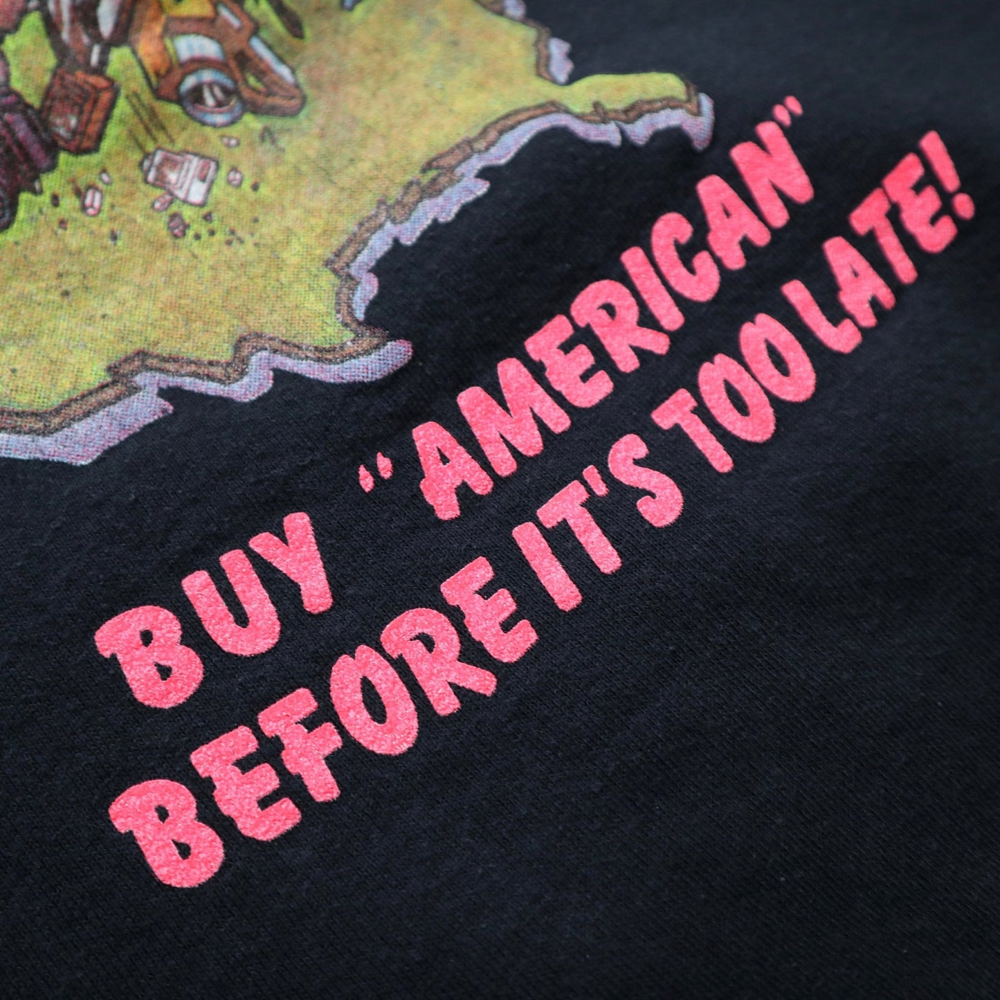 90s Pearl Harbor II 幽默標語 黑色圓領衛衣 - 富士鳥古著