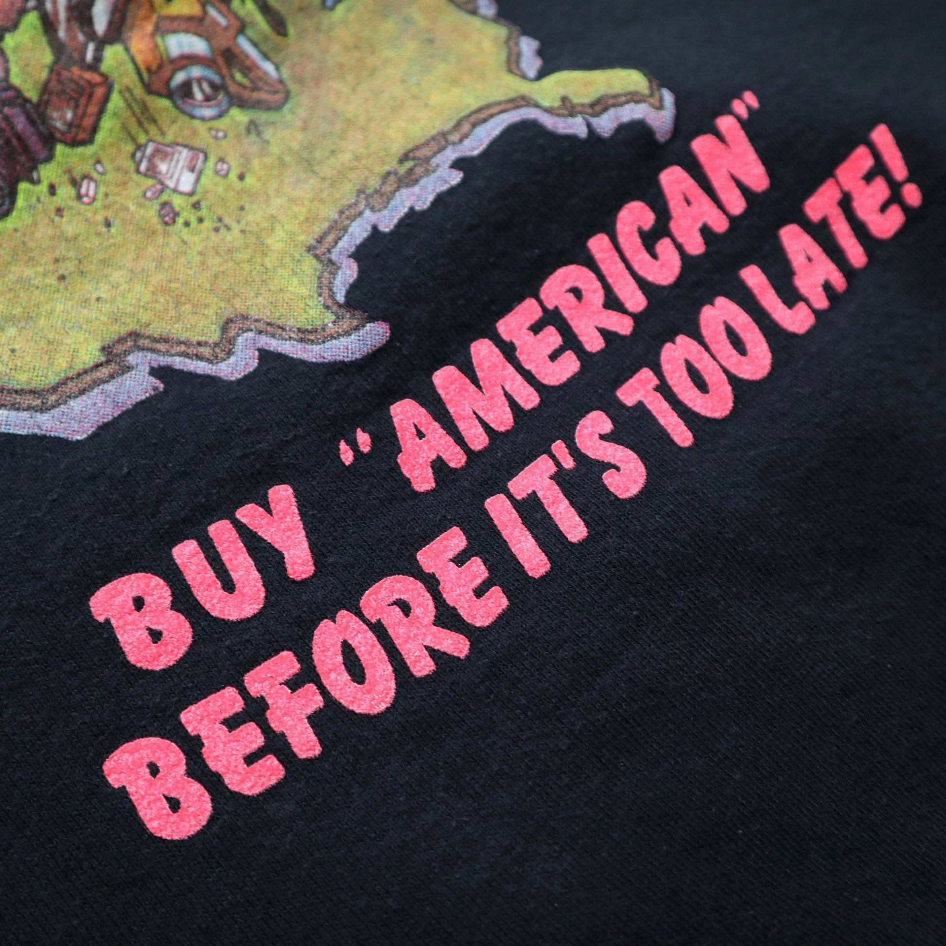 90s Pearl Harbor II 幽默標語 黑色圓領衛衣 - 富士鳥古著