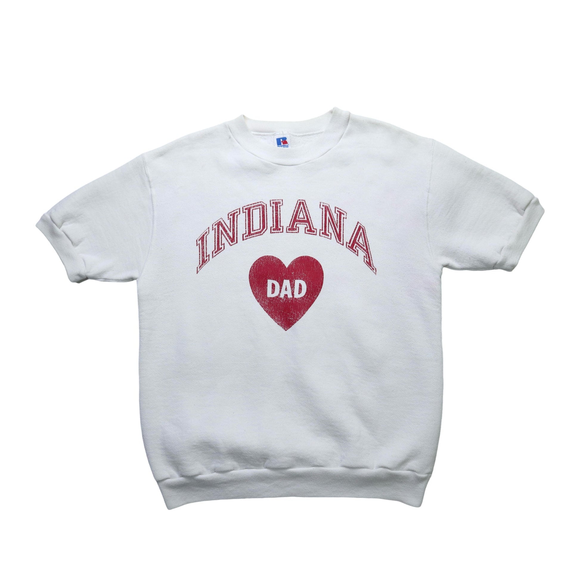 90s Russell 美國製 INDIANA DAD 短袖衛衣 - 富士鳥古著