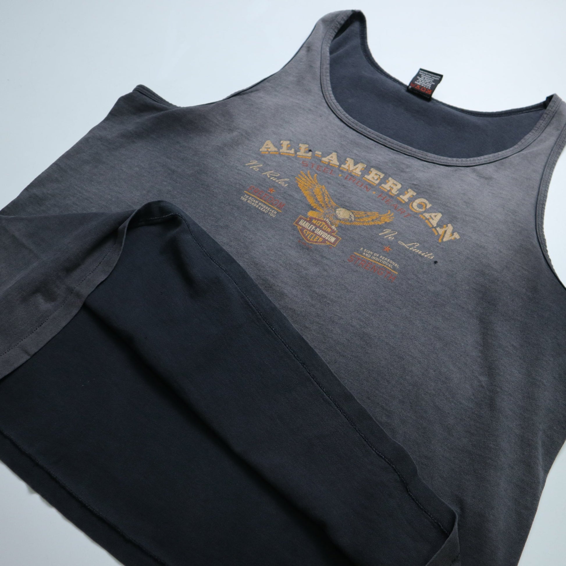 90s 美國製 日曬舊哈雷背心 Sun Faded Harley Tank Top - 富士鳥古著