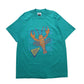 90s 薄荷綠龍蝦膠印tee / Single Stitch - 富士鳥古著