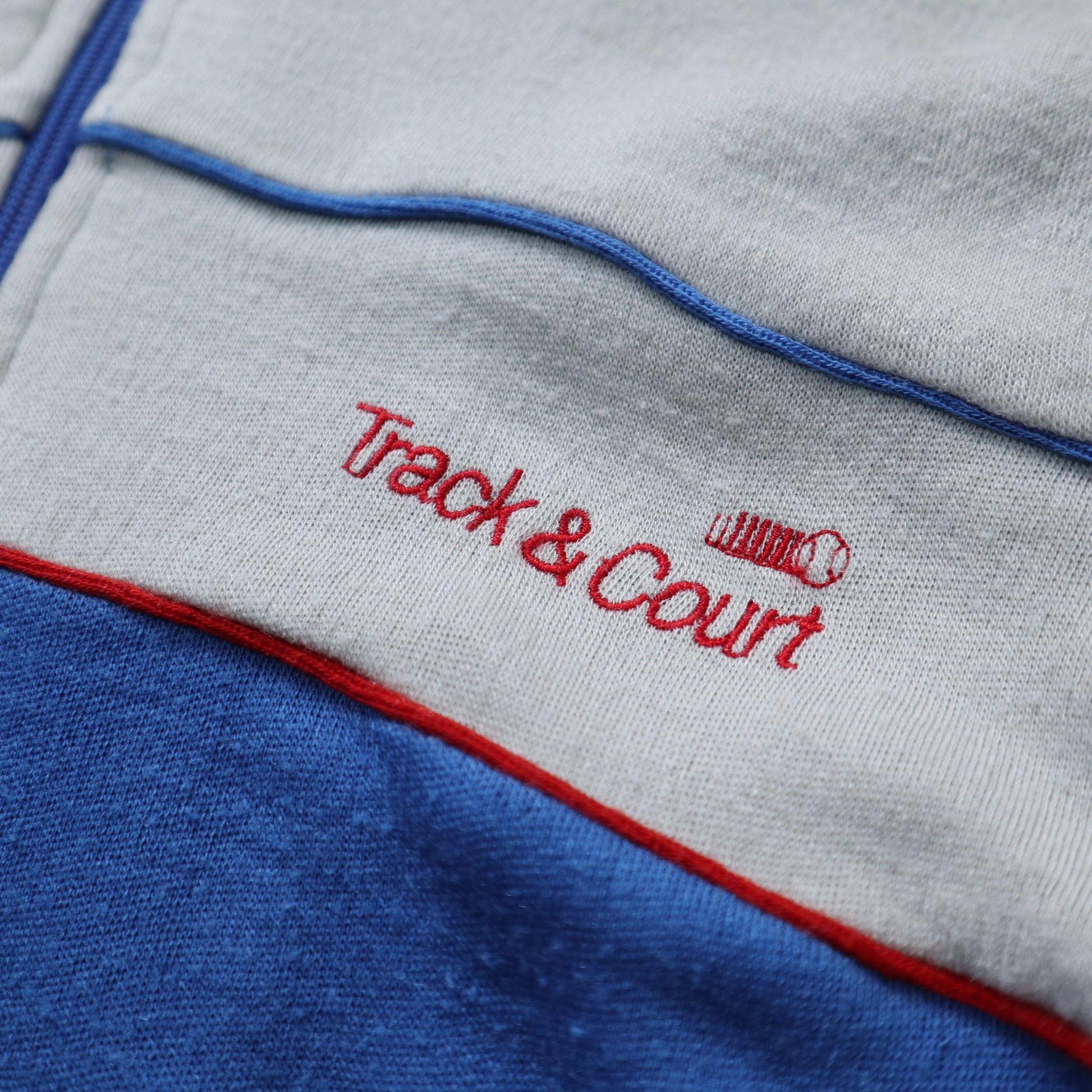 90s Track&Court 台灣製 藍灰拼色運動外套 - 富士鳥古著