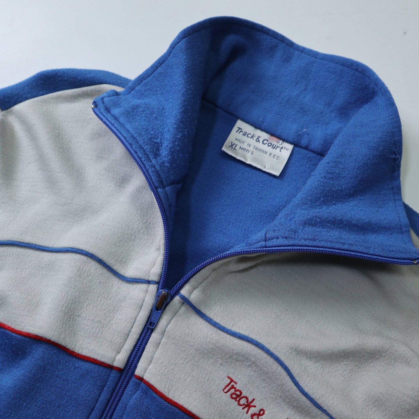 90s Track&Court 台灣製 藍灰拼色運動外套 - 富士鳥古著