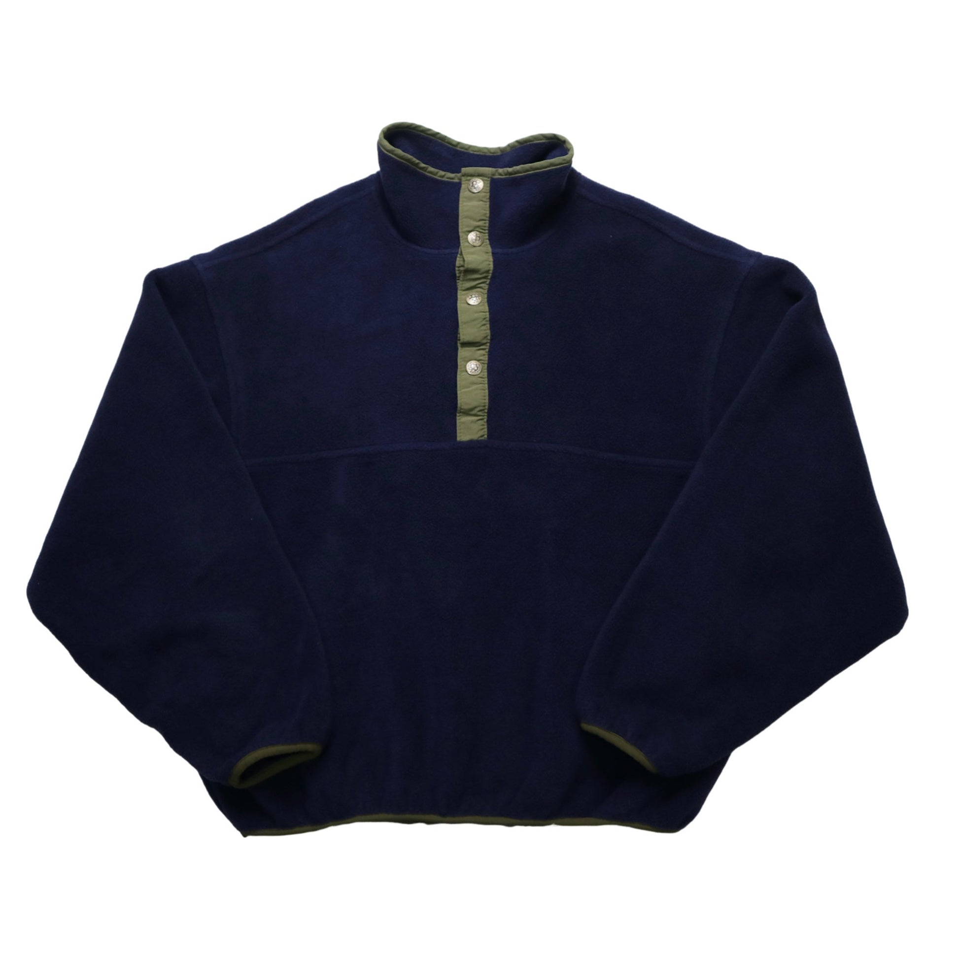 90s Woolrich 美國製 藏青色素面抓毛絨套頭衫 - 富士鳥古著