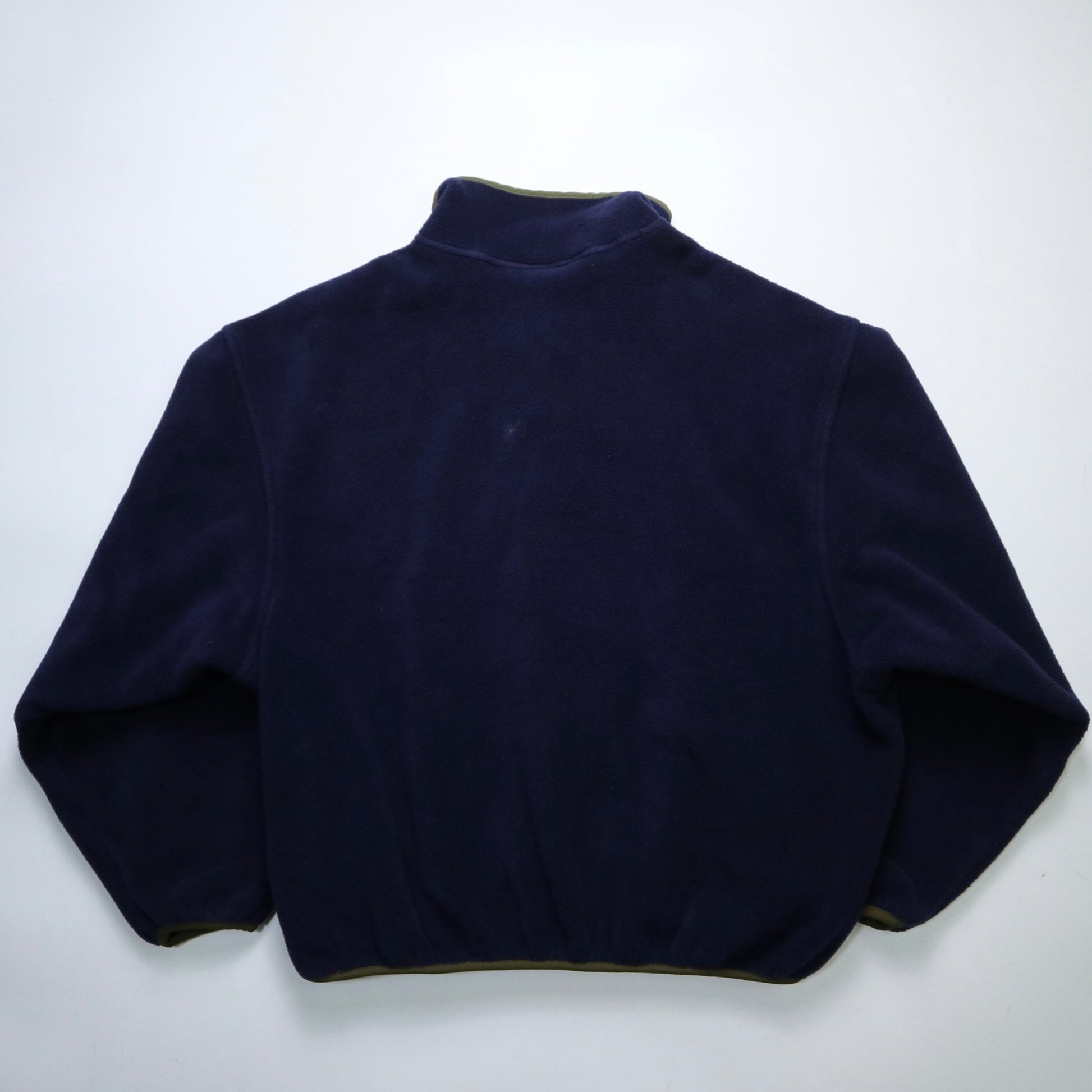 90s Woolrich 美國製 藏青色素面抓毛絨套頭衫 - 富士鳥古著