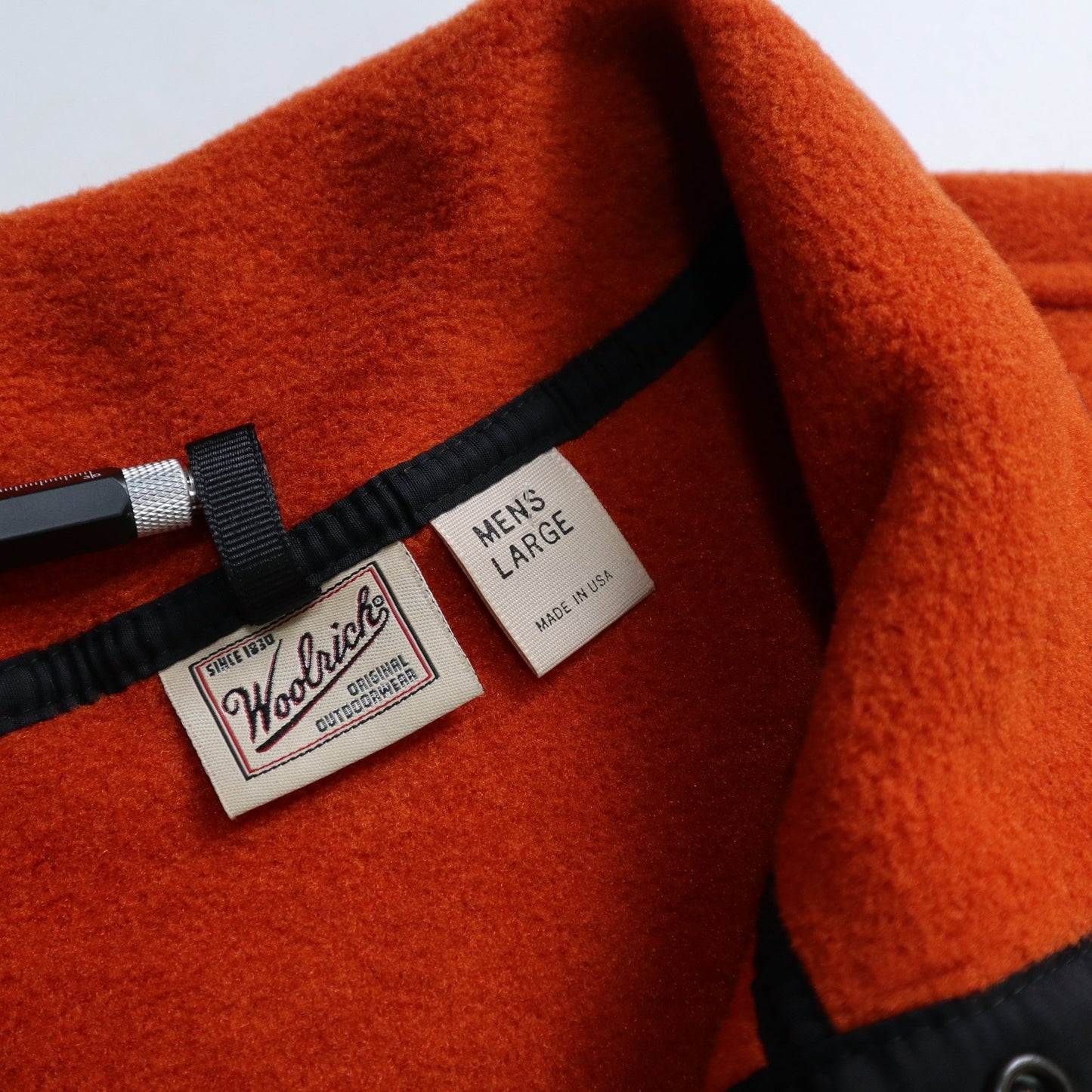 90s Woolrich 美國製 橘色素面抓毛絨套頭衫 - 富士鳥古著