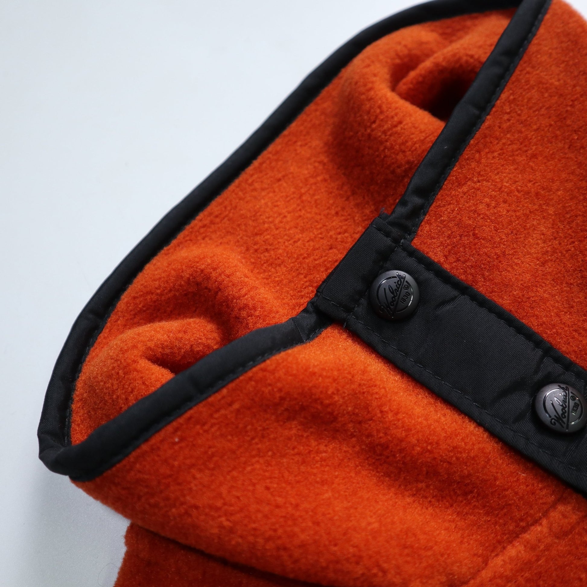 90s Woolrich 美國製 橘色素面抓毛絨套頭衫 - 富士鳥古著